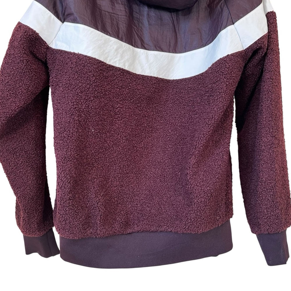 Nike Sportswear NSW Sherpa Windrunner Maroon Fleece Jacket 930316-659 - Picture 15 of 16